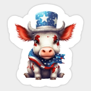 Patriot Farm Cow Sticker